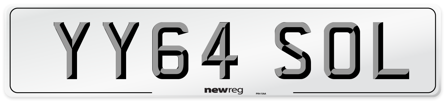 YY64 SOL Number Plate from New Reg